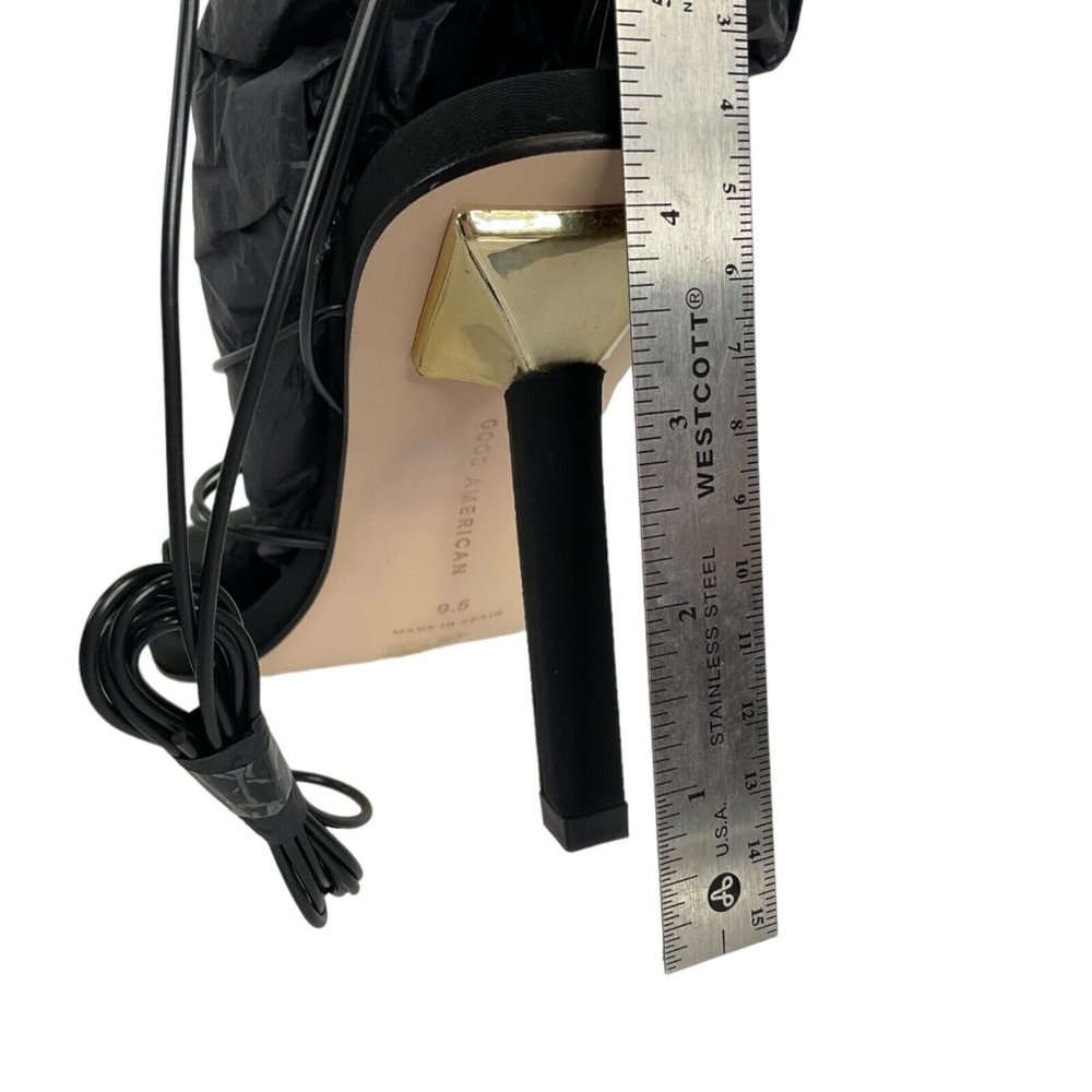 Good American Shoes Womens Size 9.5 Black Strappy Heels Caged Stilleto $260 Nwb - Picture 11 of 11